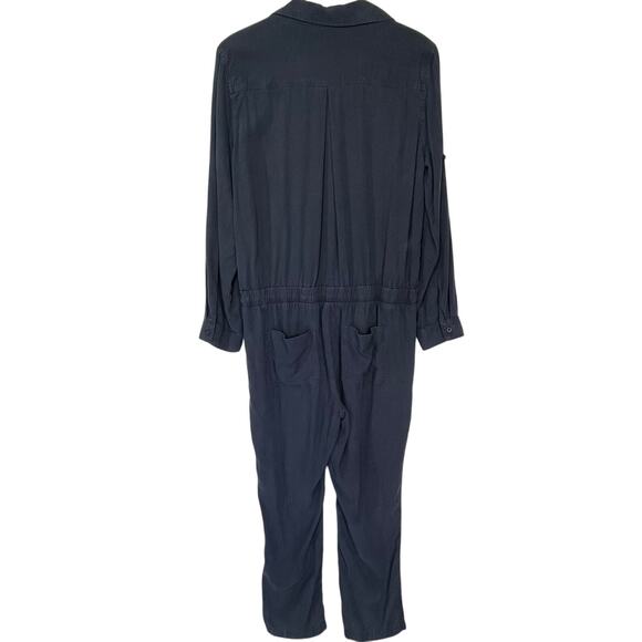 ANTHROPOLOGIE C&S by Cloth & Stone Women’s Navy Utility Jumpsuit large - Picture 7 of 7